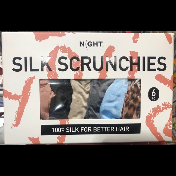 New Night Silk Scrunchies 6 Piece - Picture 1 of 2
